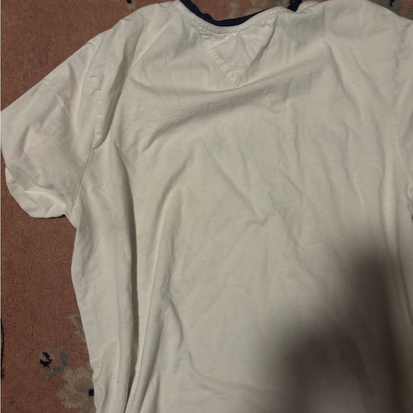 Tommy Hilfiger White Tee with Navy Trim - Picture 7 of 7